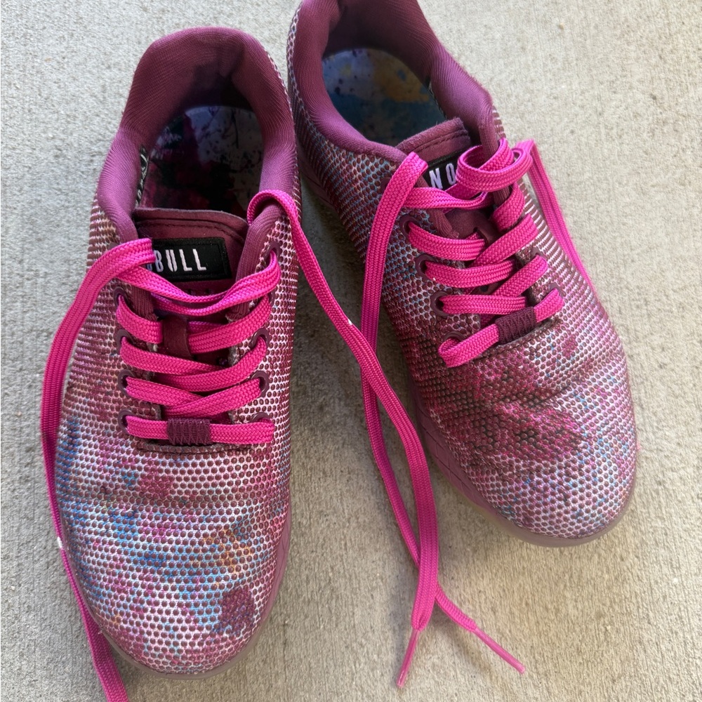 NOBULL project Brooke wells art work trainer rare pink sneaker tennis shoe